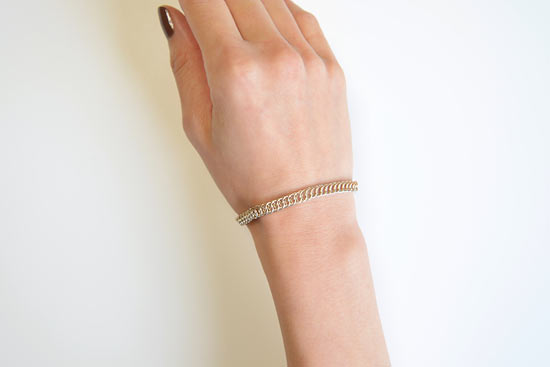 eN Silver & Gold-Filled Half Persian Bracelet