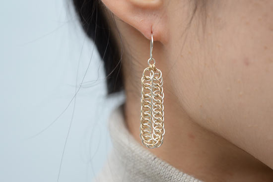 eN Silver & Gold-Filled Half Persian Pierced Earring